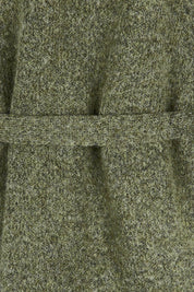 Product shot of the Paarl Longline Cardigan in colour Moss (Green), detail