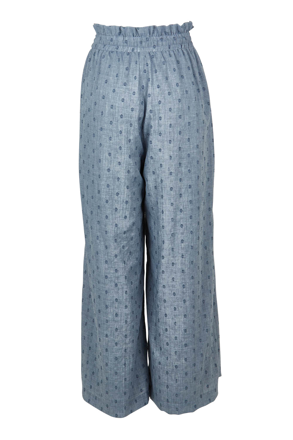 Product shot of the Zephyr Pant in colour Nevada (Blue), from the back