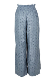 Product shot of the Zephyr Pant in colour Nevada (Blue), from the back