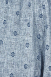 Product shot of the Zephyr Pant in colour Nevada (Blue), detail
