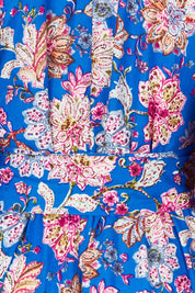 Product shot of the Seraphic Tie Dress in colour Palme (Blue), detail