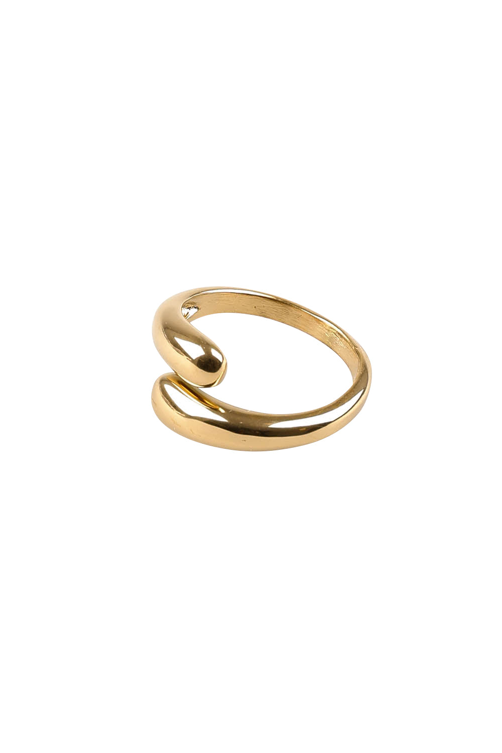 Product shot of the Halcyon Wrap Ring in colour Gold (Metallics), detail