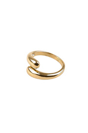 Product shot of the Halcyon Wrap Ring in colour Gold (Metallics), detail