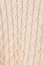 Product shot of the Naviva Cotton Vest in colour Oat, detail