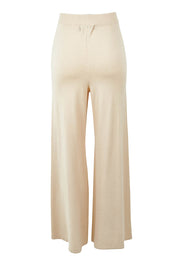 Product shot of the Palmer Knit Pant in colour Ecru, from the back