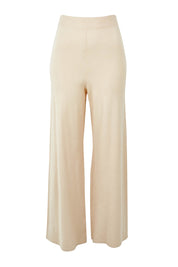 Product shot of the Palmer Knit Pant in colour Ecru, from the front