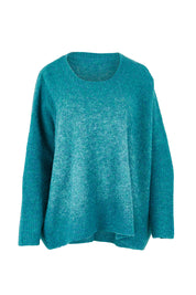 Product shot of the Folie Relaxed Knit in colour Largo (Blue), from the front