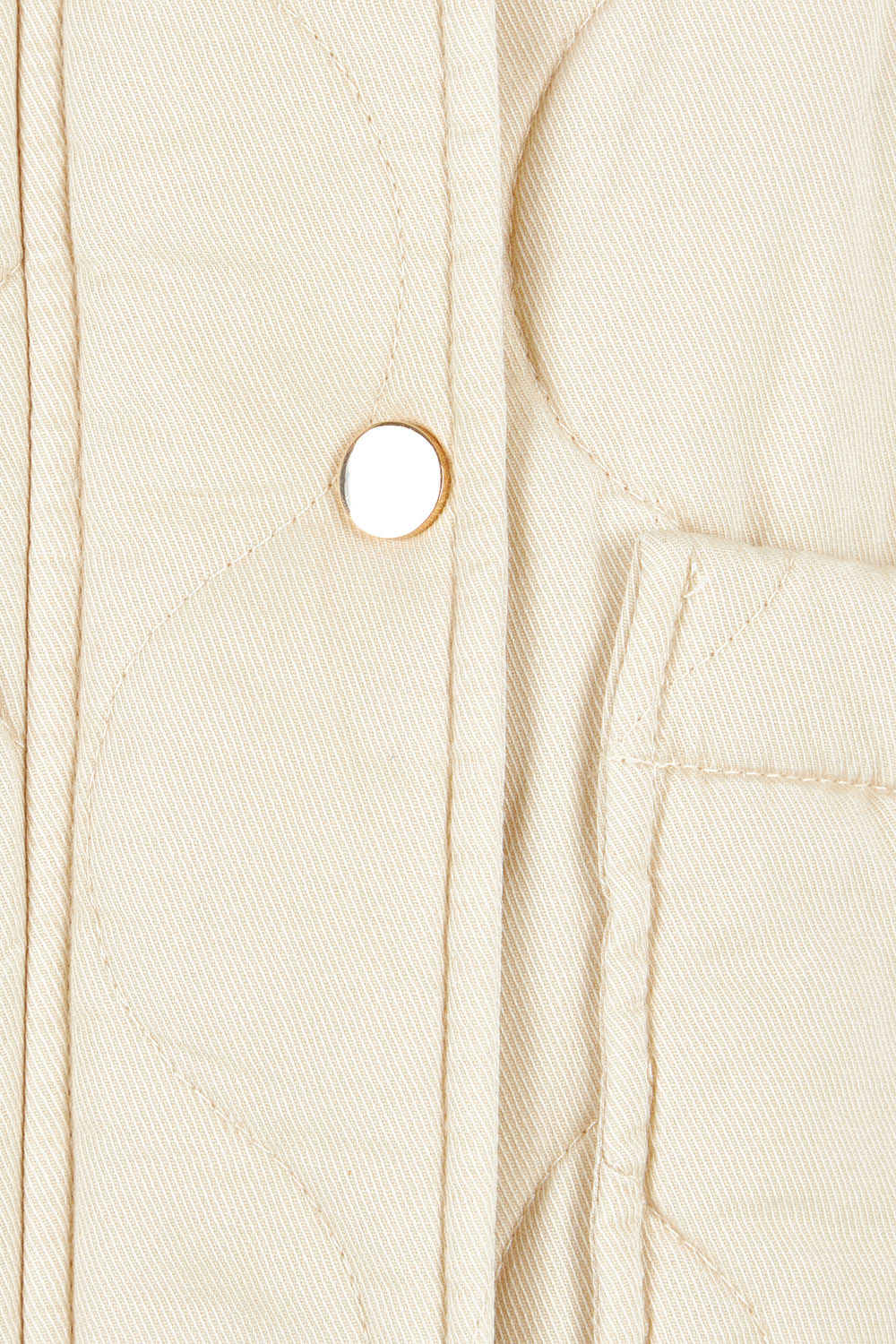 Product shot of the Pepi Cotton Vest in colour Ecru, detail