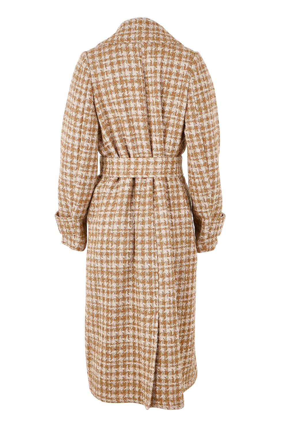 Product shot of the Aman Coat in colour Tobacco, from the back