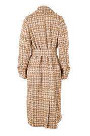 Product shot of the Aman Coat in colour Tobacco, from the back