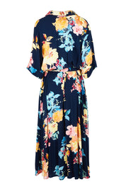 Product shot of the Parisio Belt Shirt Dress in colour Indigobloo, from the back