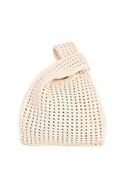 Product shot of the Positano Tote in colour Clay, detail