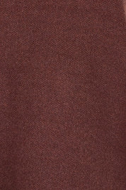 Product shot of the Zala Knit Vest in colour Mahogany (Red), detail