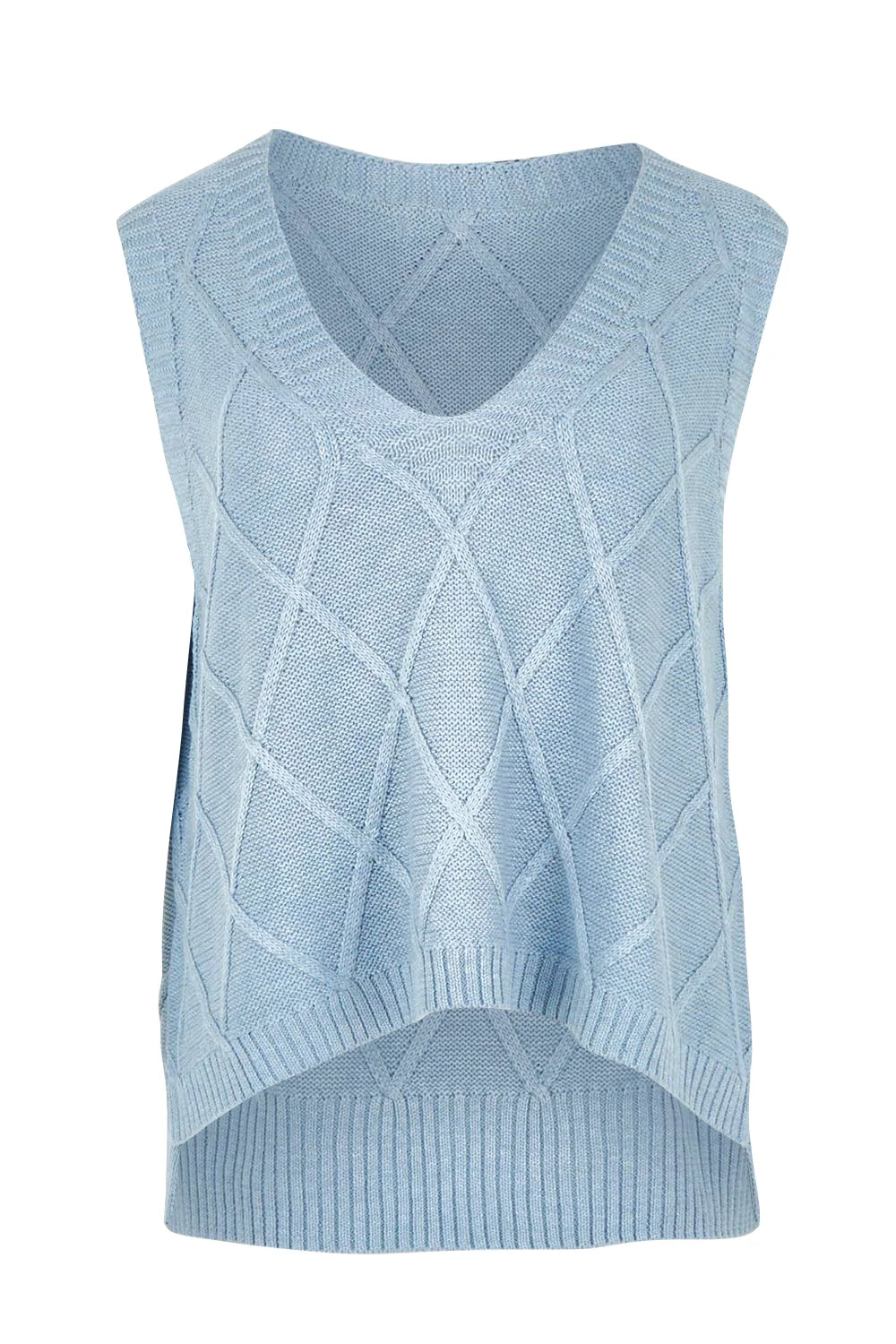 Liora Cotton Knit Vest - Lake