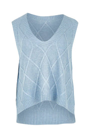 Liora Cotton Knit Vest - Lake