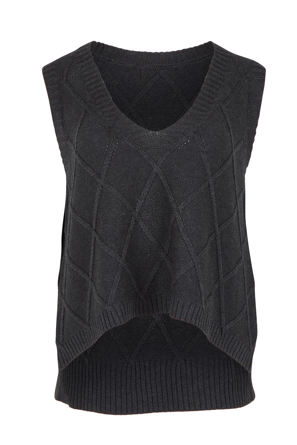 Liora Cotton Knit Vest - Char