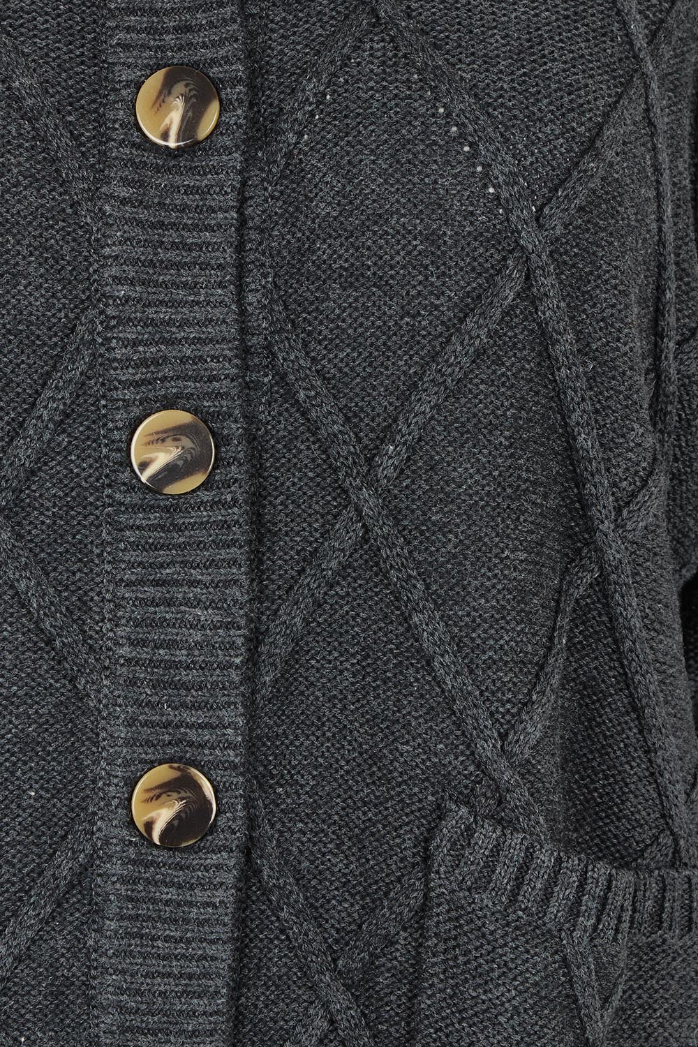 Liora Cotton Cardigan - Charcoal