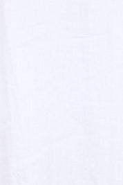 Product shot of the Studio Linen Tank Maxi Dress – White in colour White, showing detail