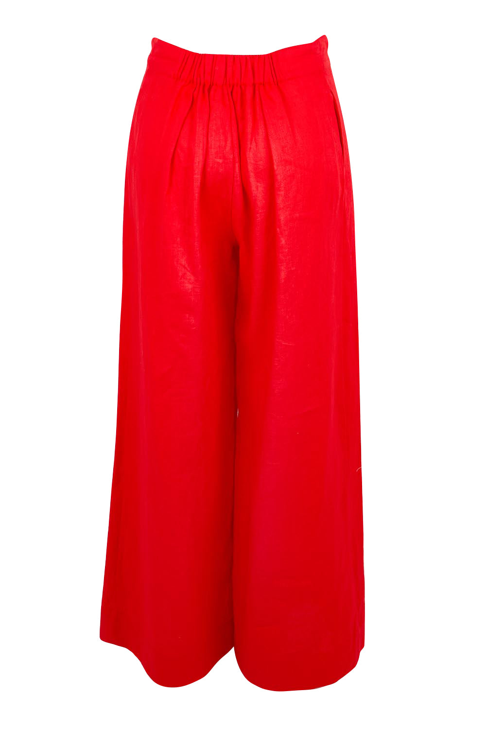 Product shot of the Cove Palazzo Pant – Aperol in colour Aperol, from the back