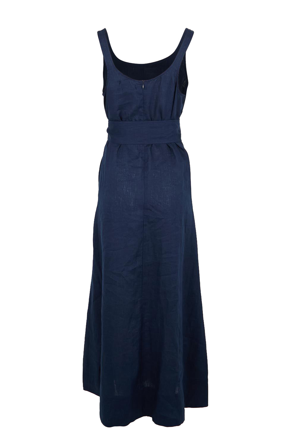 Product shot of the Cove Tank Maxi Dress – Indigo in colour Indigo, from the back