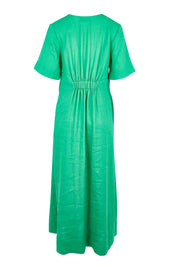 Product shot of the Cove Maxi Dress – Jade in colour Jade, from the back