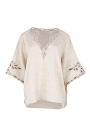 Product shot of the Maris Top – Tusk in colour Tusk, from the front