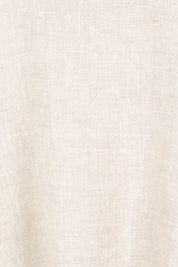 Product shot of the Maris Relaxed Splice Linen Top – Tuskblack in colour Tuskblack, showing detail