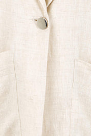 Product shot of the Maris Blazer Vest – Tuskblack in colour Tuskblack, showing detail