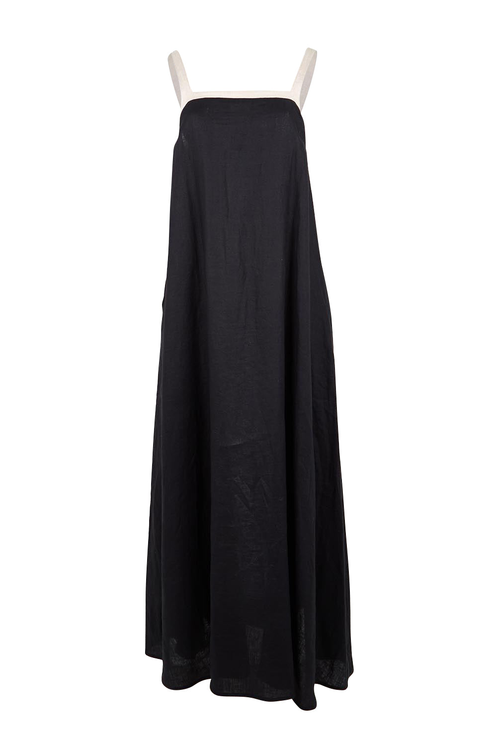 Product shot of the Maris Splice Tank Maxi Dress – Blacktusk in colour Blacktusk, from the front