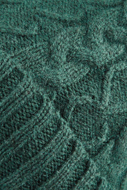 Product shot of the Horizon Beanie in colour Hunter (Green), detail