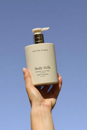 Product shot of the Coconut Body Milk - Milk in colour Milk, showing detail