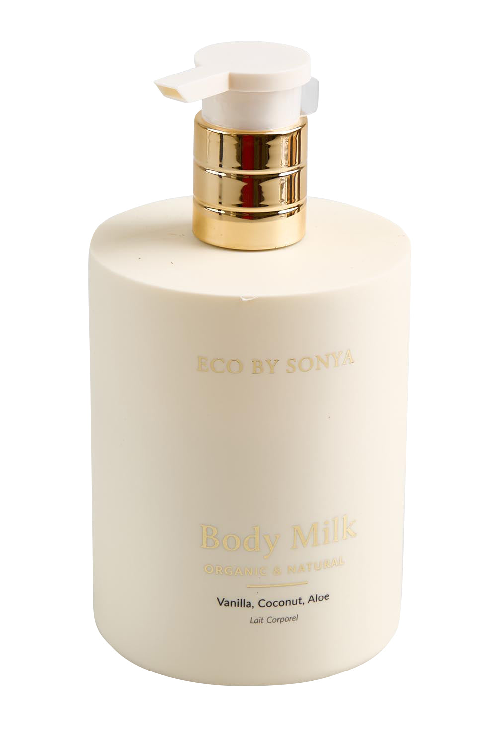 Product shot of the Coconut Body Milk - Milk in colour Milk, from the front
