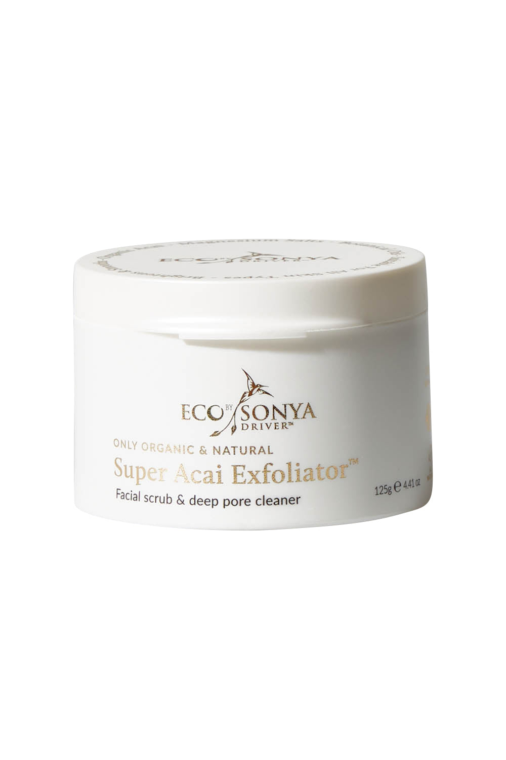 Product shot of the Super Acai Exfoliator in colour Natural, from the front