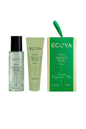 Product shot of the Festive Fragrance Duo Gift Set - Frenchpear in colour Frenchpear, from the front