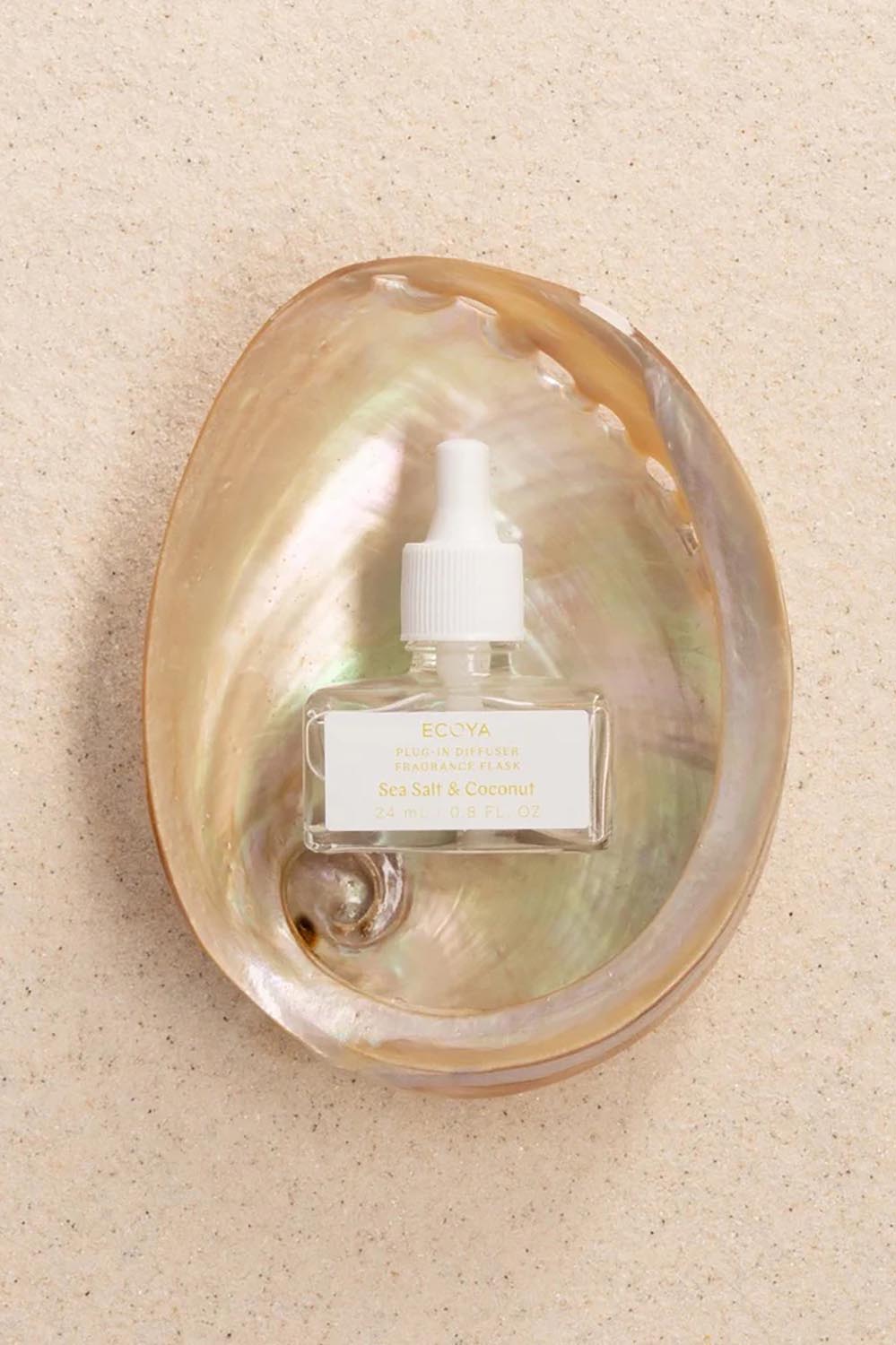 Product shot of the Plug In Diffuser Fragrance Flask - Seasaltcoconut in colour Seasaltcoconut, from the back