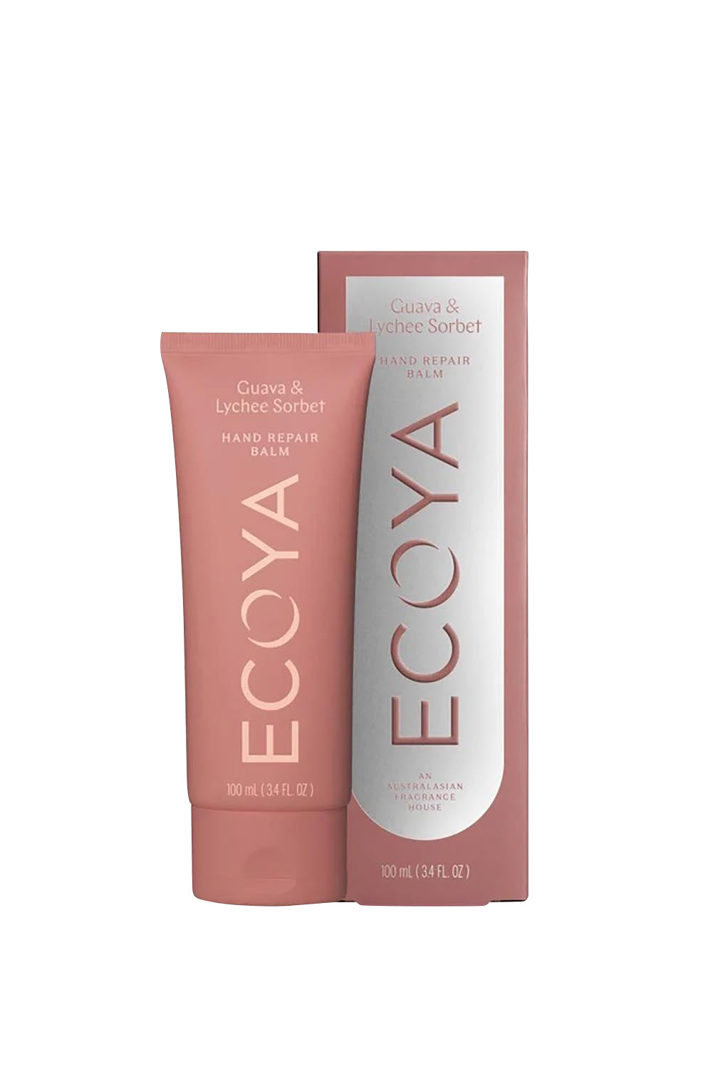 Product shot of the Hand Repair Balm - Guavalychee in colour Guavalychee, from the front