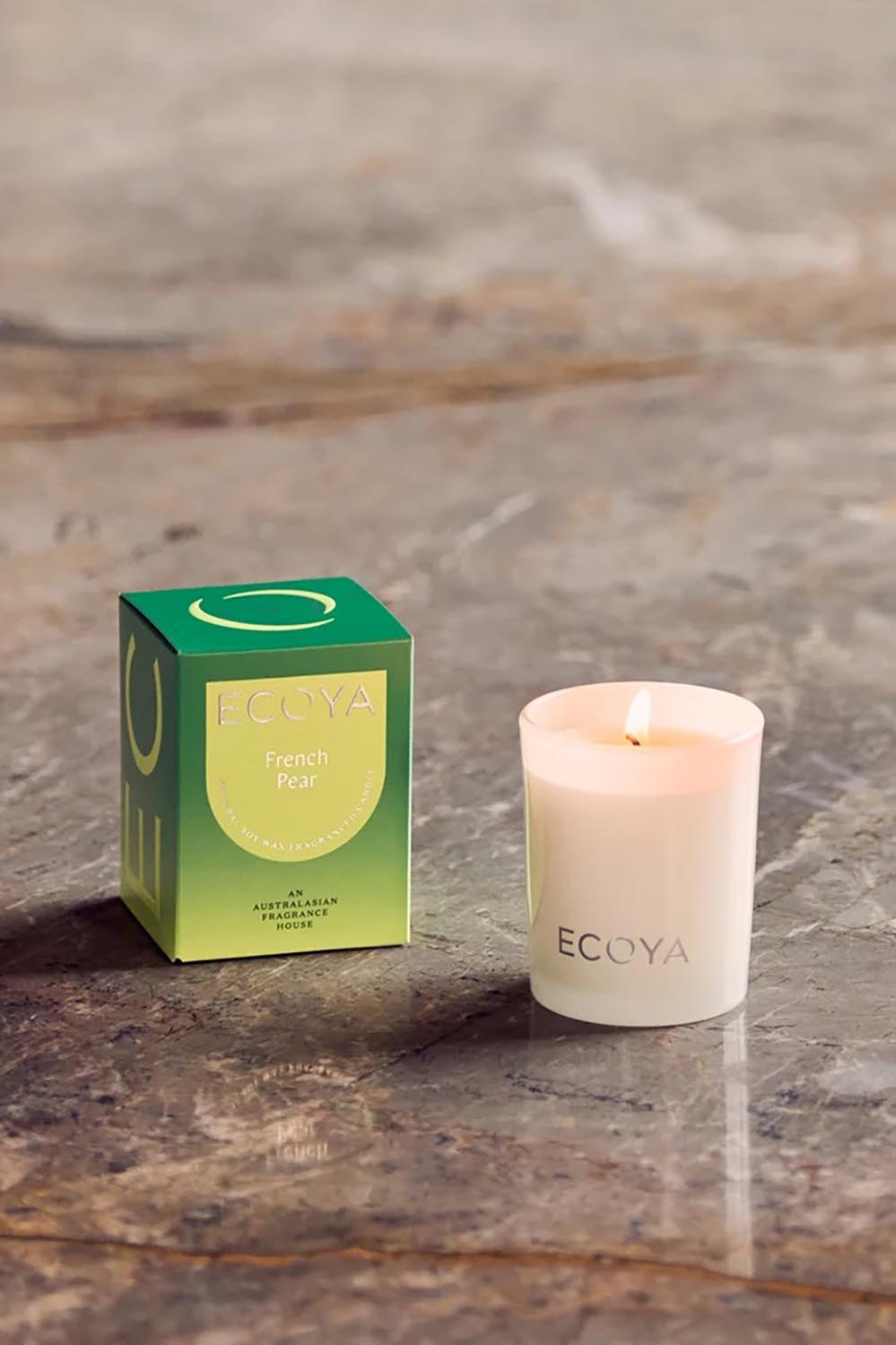 Product shot of the Mini Madison Candle - Frenchpear in colour Frenchpear, from the back