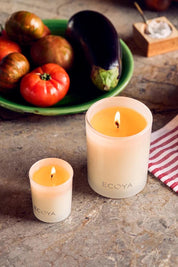 Product shot of the Mini Madison Candle - Lotusflower in colour Lotusflower, from the back