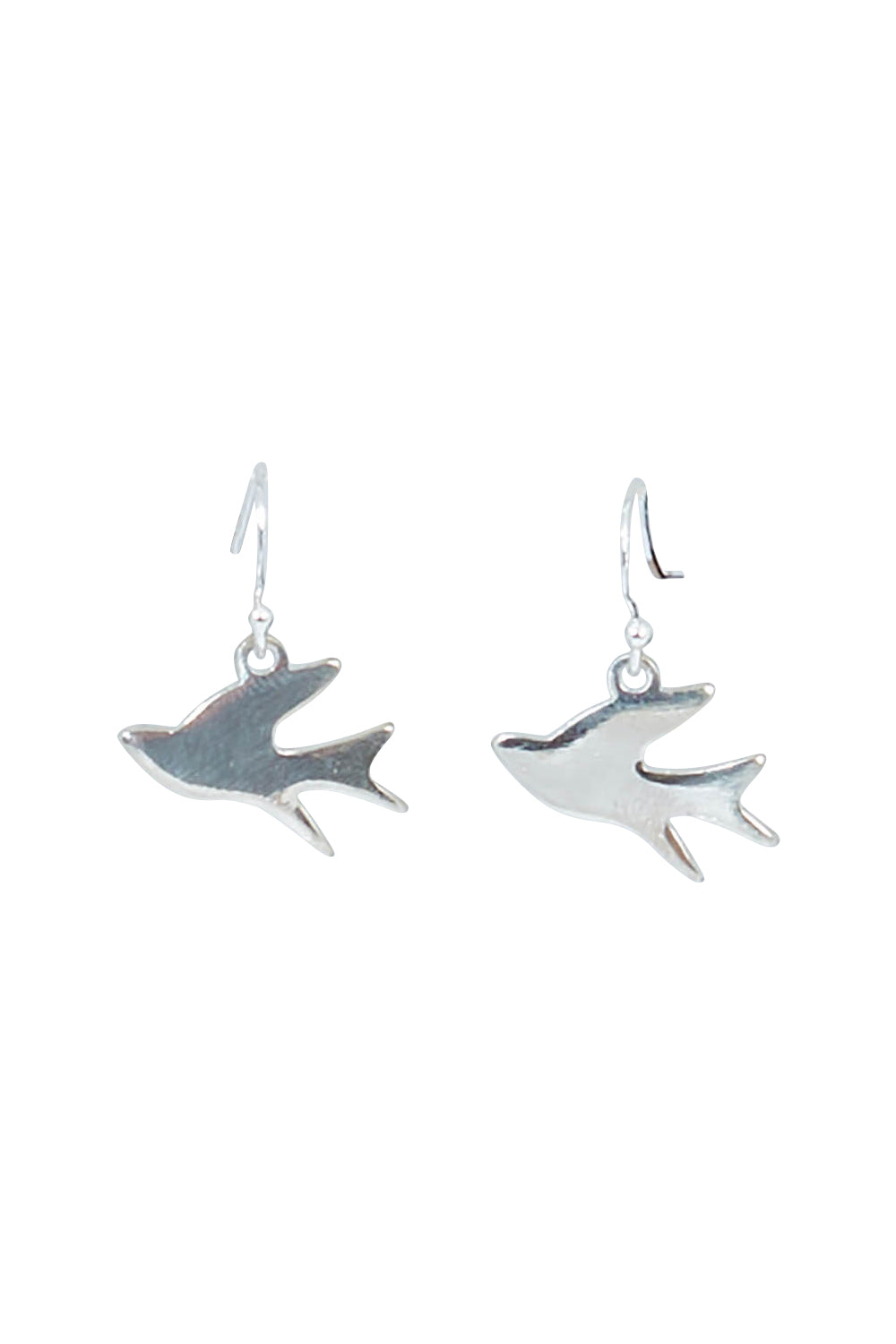 Product shot of the Song Of Freedom Earrings in colour Steel (Metallics), from the front