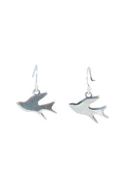 Product shot of the Song Of Freedom Earrings in colour Steel (Metallics), from the front