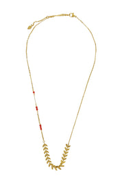 Product shot of the Desert Wildflower Necklace in colour Gold (Metallics), from the front