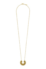 Product shot of the I Am Brave Necklace in colour Gold (Metallics), from the front