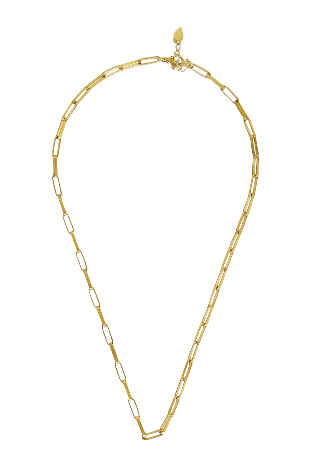 Product shot of the Be Light Chain Necklace in colour Gold (Metallics), from the front