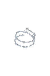 Product shot of the Knots Of Freedom Ring in colour Steel (Metallics), from the front
