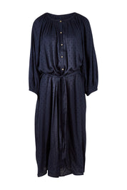 Product shot of the Orla Midi Dress in colour Drksapp (Blue), from the front