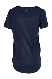 Product shot of the Ampersand Tee in colour Drksapp (Blue), from the back