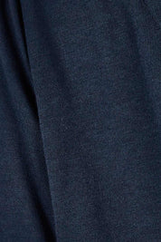 Product shot of the Ampersand Tee in colour Drksapp (Blue), detail