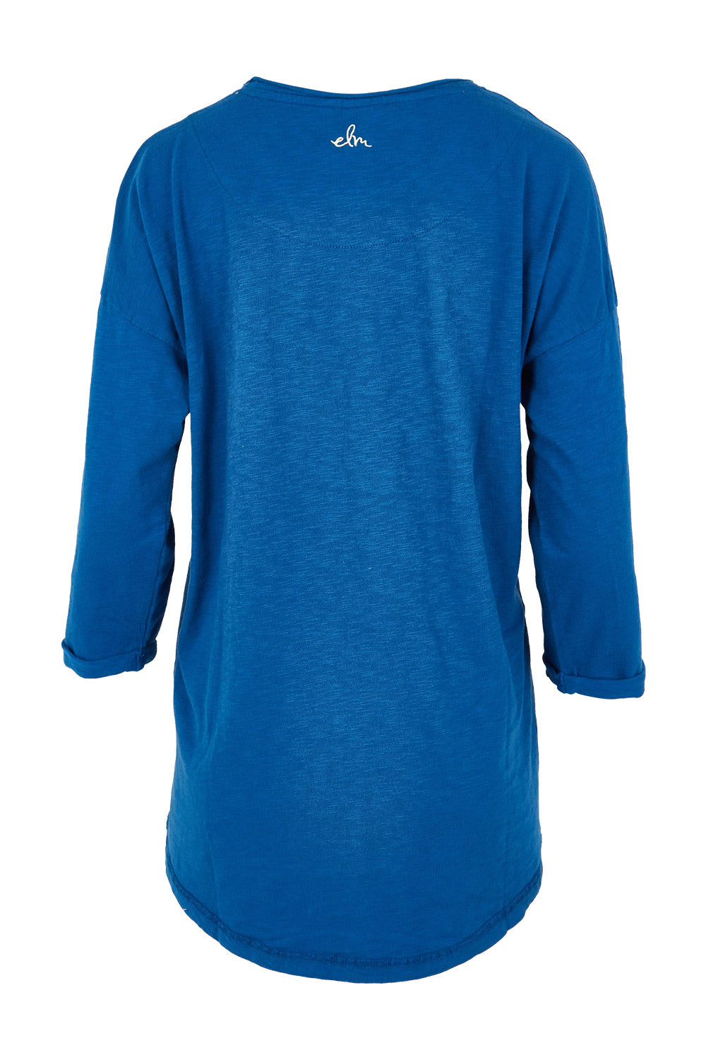Product shot of the Horizon Cotton Sweat in colour Drksapph (Blue), from the back