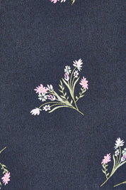 Product shot of the Jolie Floral Shirt Dress in colour Navyfloral (Blue), detail