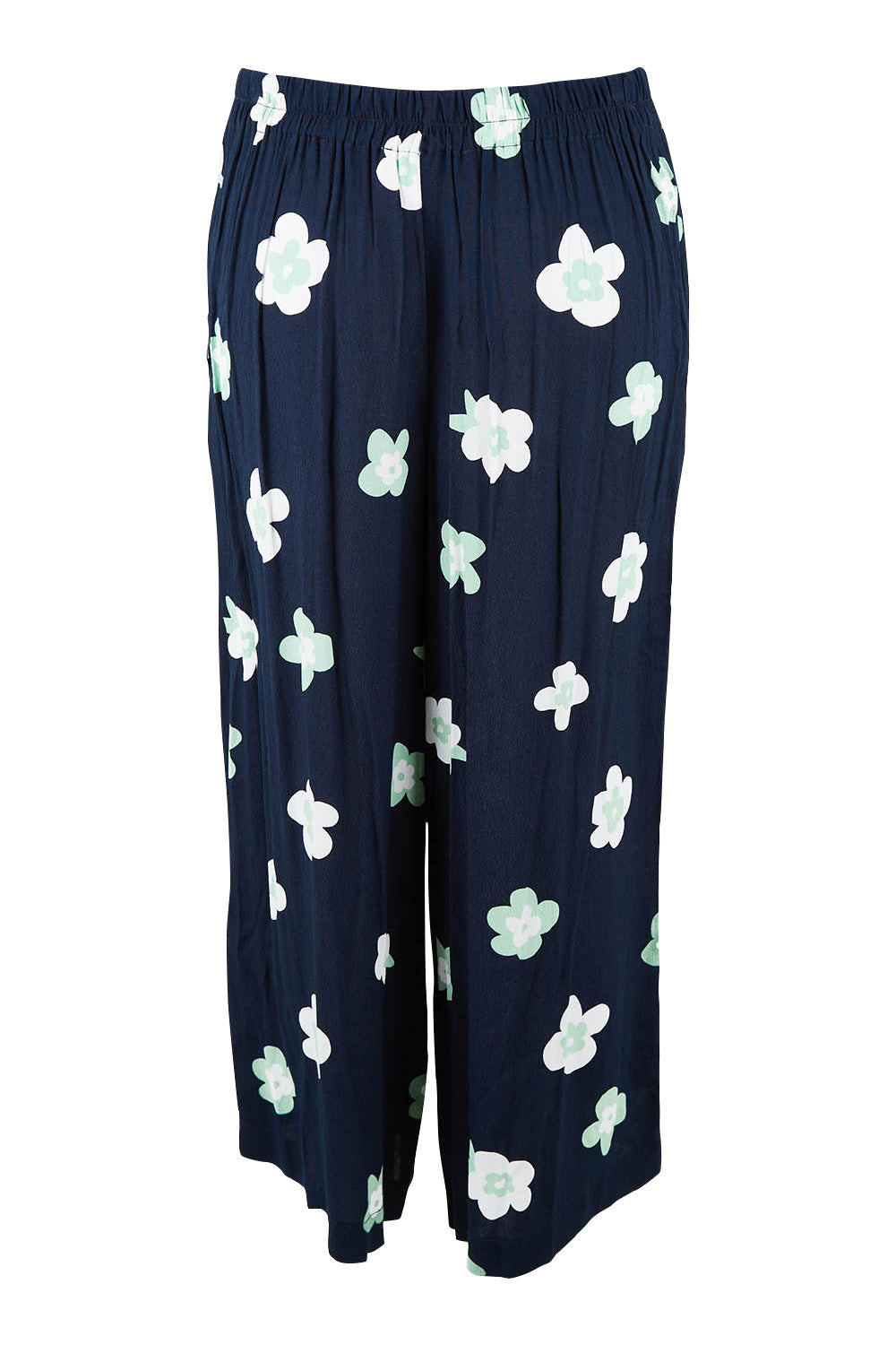 Product shot of the Juno Floral Pant in colour Navyjuno (Blue), from the back